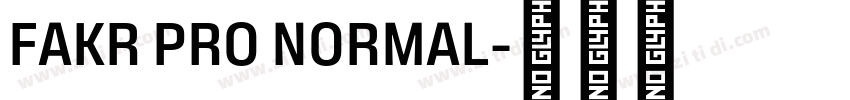 FAKR PRO NORMAL字体转换